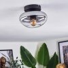 Mertola ceiling light chrome, Smoke-coloured, 1-light source