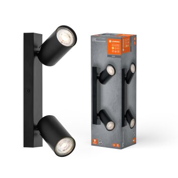 Ledvance Lights Spot ceiling light, ceiling spotlight LED black, 2-light sources