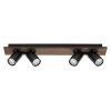 Ledvance Lights Spot ceiling light, ceiling spotlight LED Wood like finish, black, 4-light sources
