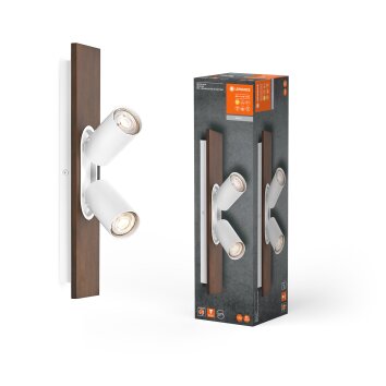 Ledvance Lights Spot ceiling light LED Wood like finish, white, 2-light sources