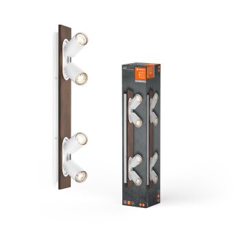 Ledvance Lights Spot ceiling light LED Wood like finish, white, 4-light sources