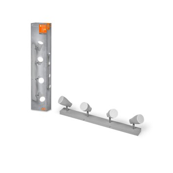 Ledvance Lights Spot ceiling light, ceiling spotlight LED grey, 4-light sources