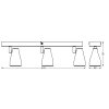 Ledvance Lights Spot ceiling light, ceiling spotlight LED black, 3-light sources