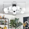 Gastor ceiling light, globe light white, 12-light sources