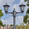 Loria outdoor light, lamp post, path light black, silver, 2-light sources