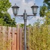 Loria outdoor light, lamp post, path light black, silver, 2-light sources