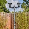 Loria outdoor light, lamp post, path light black, silver, 2-light sources