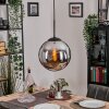 Gastor hanging light, globe light chrome, Smoke-coloured, 1-light source