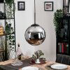 Gastor hanging light, globe light chrome, Smoke-coloured, 1-light source