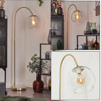 Koyoto globe light, floor lamp, Arch lamps brass, 1-light source