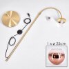 Koyoto globe light, floor lamp, Arch lamps brass, 1-light source
