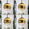 Gastor hanging light, globe light 20 cm gold, clear, 1-light source