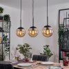 Gastor hanging light, globe light Amber, 3-light sources