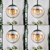 Gastor hanging light, globe light Amber, clear, 3-light sources