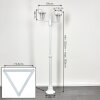Loria outdoor light, lamp post, path light white, 2-light sources