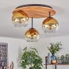Koyoto ceiling light, globe light 40 cm Ecru, black, 3-light sources