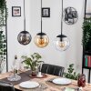 Gastor hanging light, globe light Amber, clear, Smoke-coloured, 3-light sources