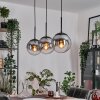 Gastor hanging light, globe light clear, Smoke-coloured, 3-light sources