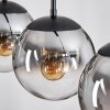 Gastor hanging light, globe light clear, Smoke-coloured, 3-light sources
