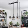 Gastor hanging light, globe light clear, Smoke-coloured, 3-light sources