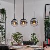 Gastor hanging light, globe light clear, Smoke-coloured, 3-light sources