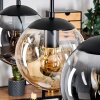 Gastor hanging light, globe light Amber, clear, Smoke-coloured, 3-light sources