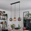 Gastor hanging light, globe light Amber, clear, Smoke-coloured, 3-light sources