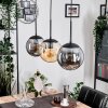 Gastor hanging light, globe light Amber, clear, Smoke-coloured, 3-light sources