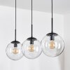 Gastor hanging light, globe light black, 3-light sources