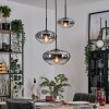 Mertola hanging light, globe light black, 3-light sources