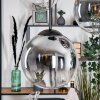 Gastor hanging light, globe light 45 cm black, 5-light sources