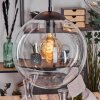 Gastor hanging light, globe light 45 cm black, 5-light sources