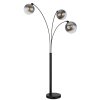 Globo lighting Newcastle floor lamp black, 3-light sources