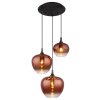 Globo lighting Maxy hanging light chrome, black, 3-light sources