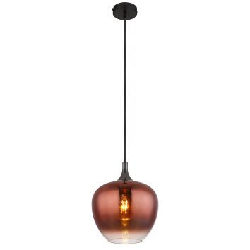 Globo lighting Maxy hanging light chrome, black, 1-light source