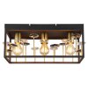 Globo lighting Lisbon ceiling light black, 3-light sources