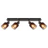 Globo lighting Satella ceiling light, ceiling spotlight, wall light, wall spotlight chrome, black, 4-light sources
