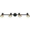 Globo lighting Mason ceiling light, ceiling spotlight, wall light, wall spotlight chrome, black, 4-light sources