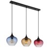 Globo lighting Sander hanging light black, 3-light sources