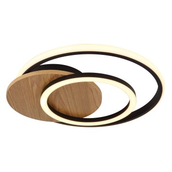 Globo lighting Julio ceiling light LED Dark wood, Ecru, 1-light source