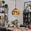 Gastor hanging light, globe light 30 cm gold, clear, 1-light source
