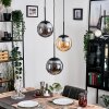Gastor hanging light, globe light Amber, Smoke-coloured, 3-light sources