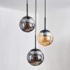 Gastor hanging light, globe light Amber, Smoke-coloured, 3-light sources
