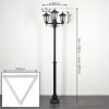 Loria outdoor light, lamp post, path light black, 3-light sources