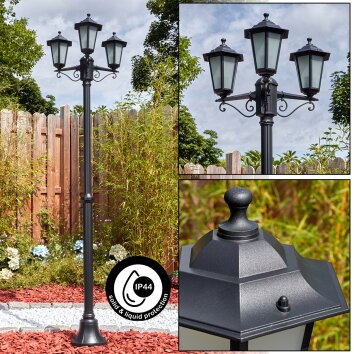 Loria&#x20;outdoor&#x20;light,&#x20;lamp&#x20;post,&#x20;path&#x20;light&#x20;black,&#x20;3-light&#x20;sources