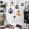 Gastor hanging light, globe light 45 cm black, 5-light sources