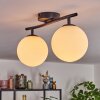 Gastor ceiling light, globe light white, 2-light sources