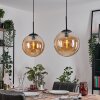 Gastor hanging light, globe light black, 2-light sources