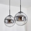 Gastor hanging light, globe light black, 2-light sources