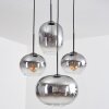 Apedo hanging light, globe light, pendant light clear, Smoke-coloured, 4-light sources